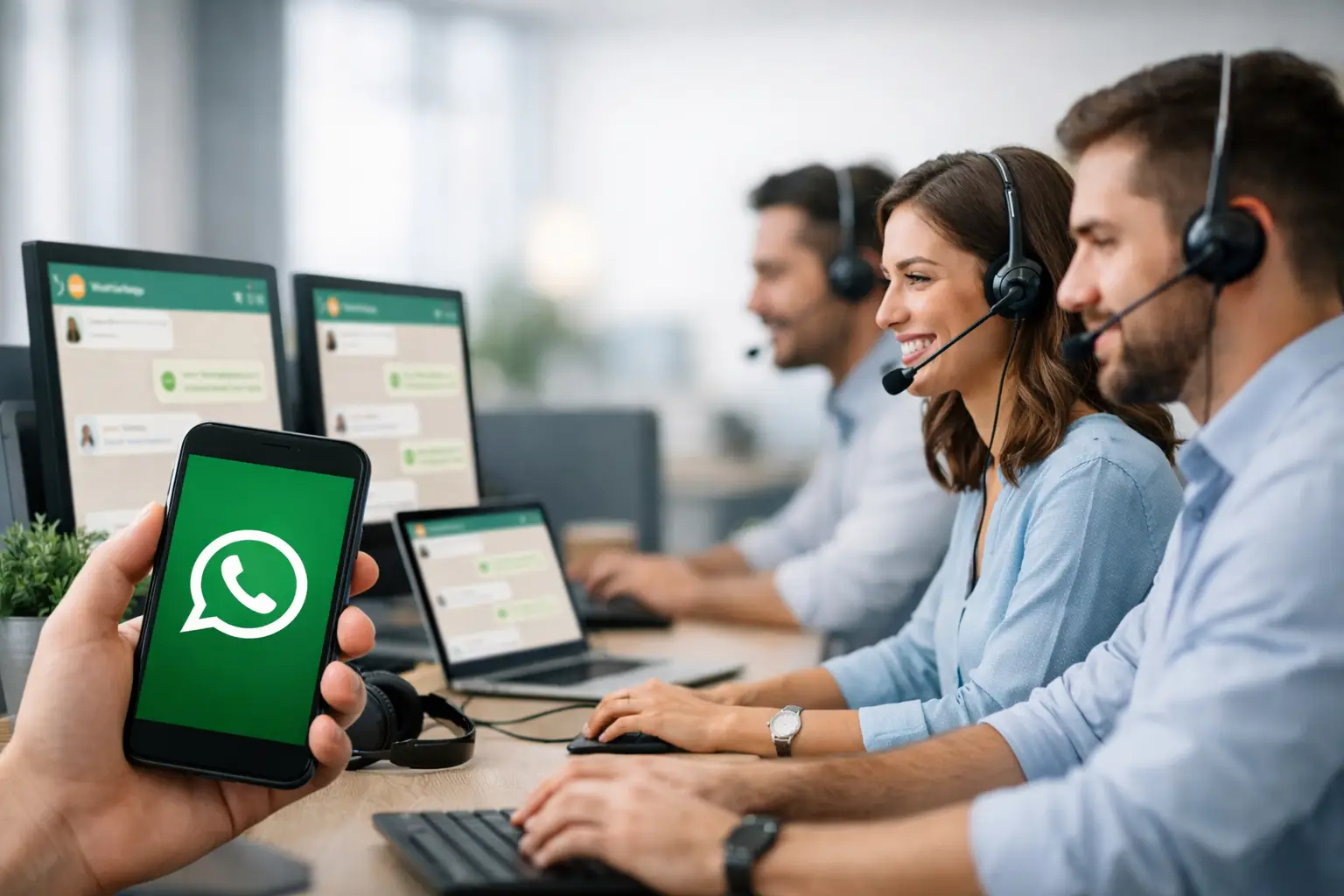 WhatsApp för flera agenter: länkade enheter eller delad inkorg?